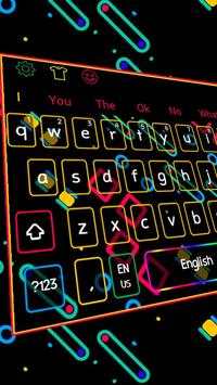 Neon Game Line Keyboard Theme screenshot 1