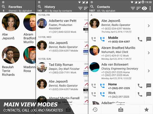 Phone and Contacts - AGContacts, Lite edition screenshot 1