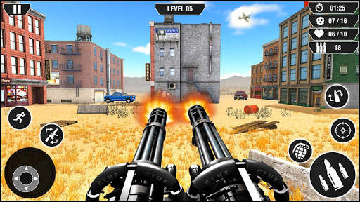 Machine Gun Games War Action: Guns Shooting Games screenshot 4