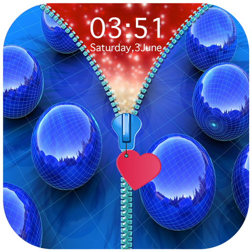 Blue Zipper Lock Screen आइकन