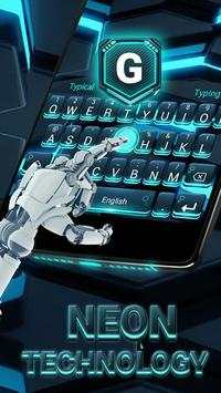 3D  Neon Technology Keyboard screenshot 2