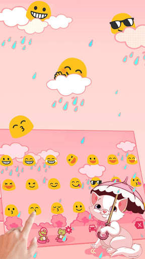 Rosa Kitty Keyboard Theme स्क्रीनशॉट 2