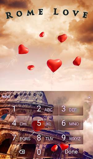 Rome Love Animated Keyboard   Live Wallpaper screenshot 5