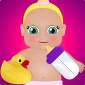 baby girl daycare game logo