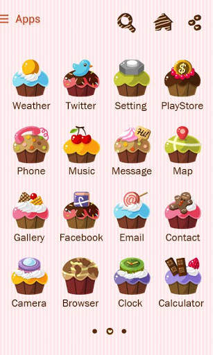 Cupcakes GO Launcher Theme screenshot 2