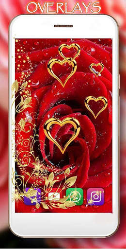 Rose Gold Hearts LWP screenshot 2