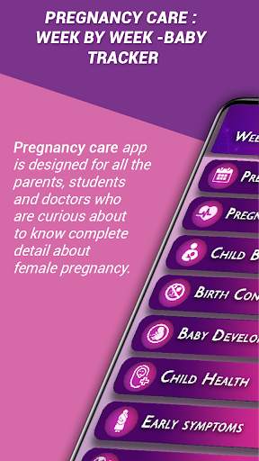 Pregnancy care week by week screenshot 1