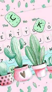 Cute Cartoon Cactus keyboard 1 تصوير الشاشة