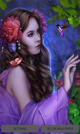 Purple Bird Beauty LWP screenshot 1
