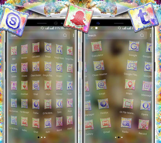 Girl Painting Launcher Theme screenshot 3