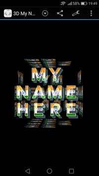 3D My Name India LWP screenshot 3