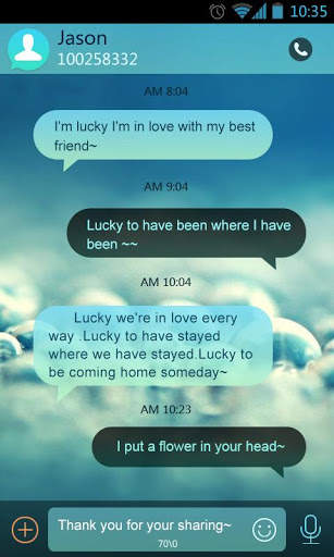 GO SMS Pro Clean Theme EX screenshot 1