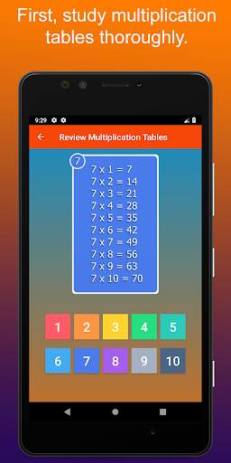 Multiplication Tables Math Game & Four Operations screenshot 2