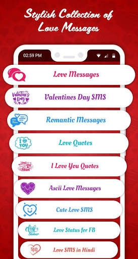 Love Messages Text SMS & Background Wallpaper screenshot 1