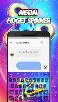 Neon Emoji Keyboard Theme for Fidget Spinner screenshot 4