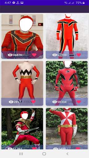 Costume editor for rangers : suite photo montage screenshot 2