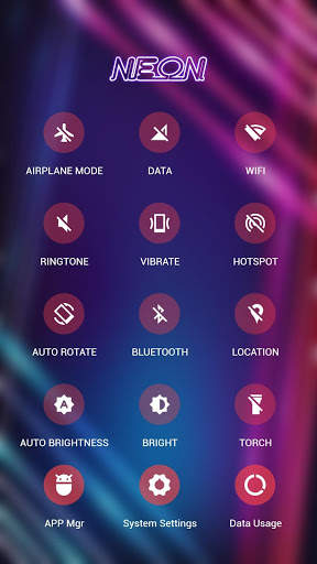Blue Purple Neon APUS Launcher theme screenshot 3