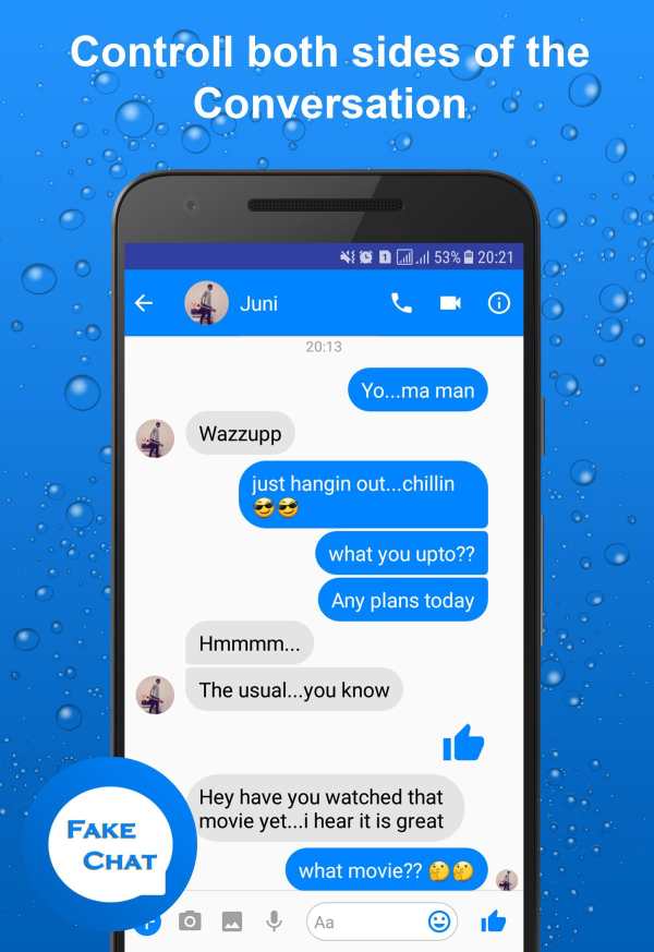 Fakenger - Fake chat messages Prank chat screenshot 1