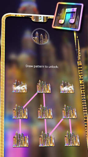 Dubai Night Skyline Theme Launcher 4 تصوير الشاشة