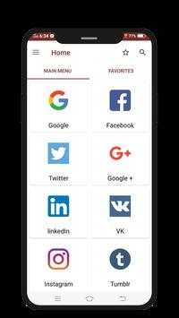 All social media and social network in one app screenshot 1