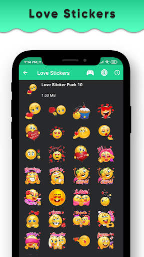 Romantic Stickers for Whatsapp - Love Stickers App screenshot 4