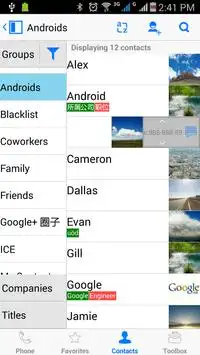 DW Contacts IOS 7 Theme स्क्रीनशॉट 3