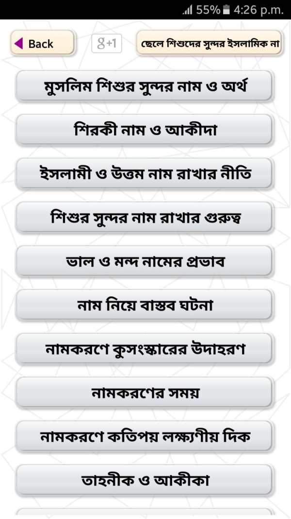 ছেলেদের ইসলামিক নাম - Boys Name List Muslim screenshot 2