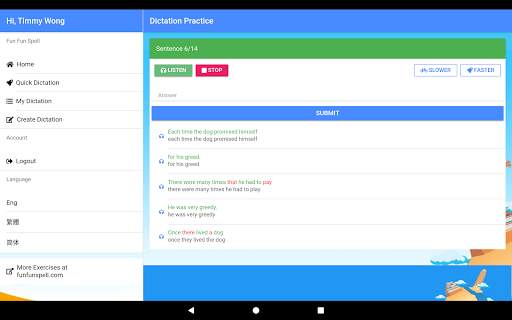 FunFunSpell English Dictation screenshot 15