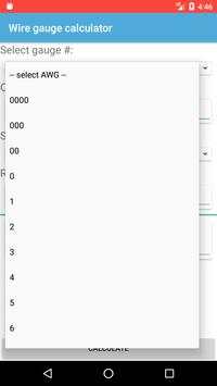 Wire gauge calculator 4 تصوير الشاشة