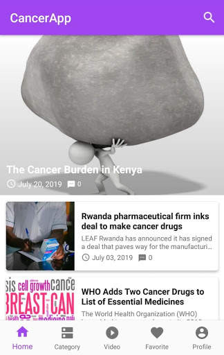 CancerApp screenshot 2