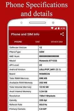 Phone and SIM Info screenshot 1