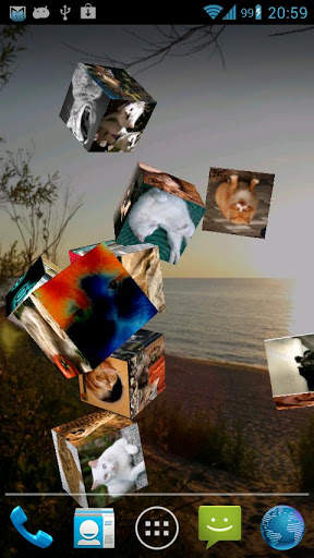 Flying Photos Wallpaper Lite screenshot 1