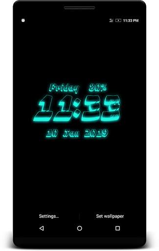 3D Digital Clock Live Wp screenshot 5
