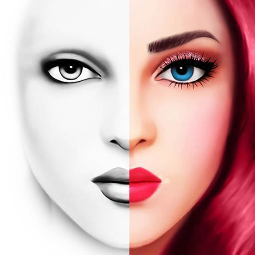 Download and color: Grayscale MakeUp Face Charts 0.1