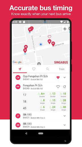 Singabus - Singapore Bus Timin screenshot 1