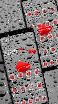 Water drop red heart theme screenshot 3