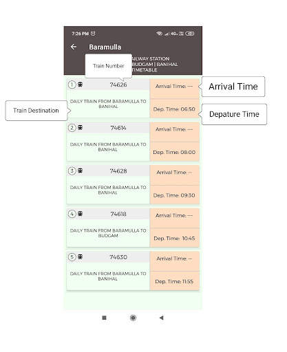 Kashmir Train Timing screenshot 4