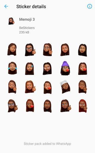 Black People Memoji Stickers for WhatsApp screenshot 2