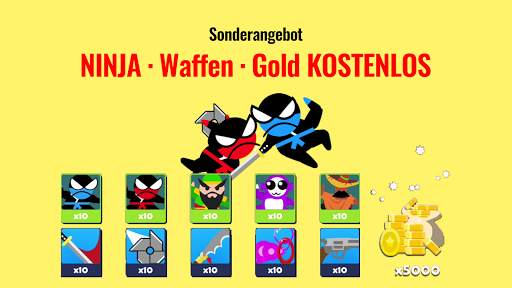 Springen Ninja Battle 2Spieler screenshot 5
