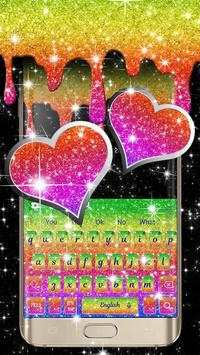 Rainbow Glitter Love Heart Keyboard screenshot 2