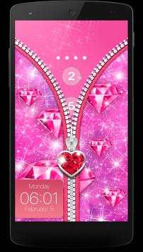 Diamond Zipper Lock Screen screenshot 5