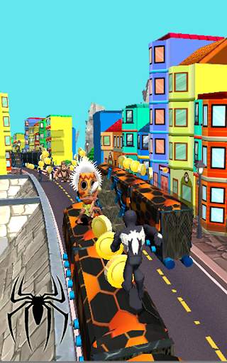 Spider Hero Dash Adventure - Iron Subway Rush screenshot 2