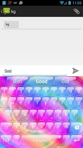 Keyboard Theme Glass M Spiral screenshot 2