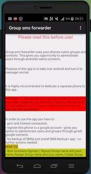 Group sms forwarder screenshot 1