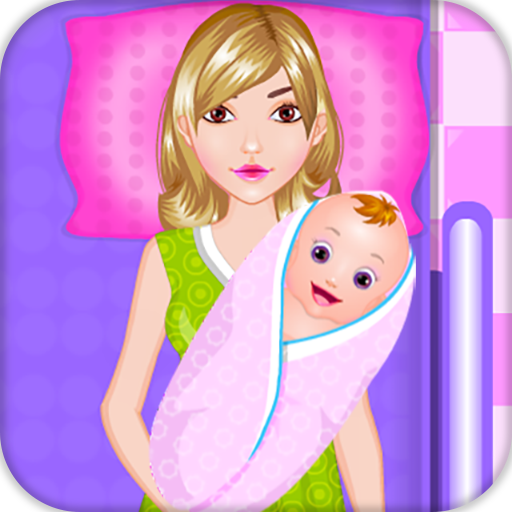 Mother birth newborn icon