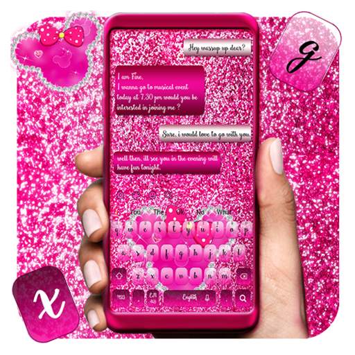 Pink Glitter Keyboard 10001004