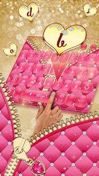 Salmon Pinky Zipper Keyboard Theme स्क्रीनशॉट 2
