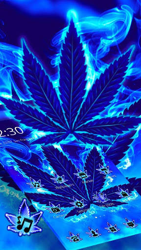 Blue Flame Weed Theme 1 تصوير الشاشة