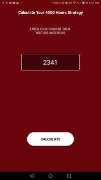 4000 Watch Hours Strategy Calculator 3 تصوير الشاشة