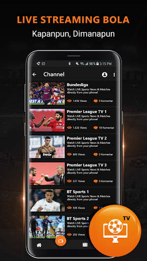 Aplikasi Hepilak9 Siaran Bola Live screenshot 2